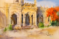 Sadia Arif, 14 x 21 Inch, Watercolor on Paper, Cityscape Painting, AC-SAD-037